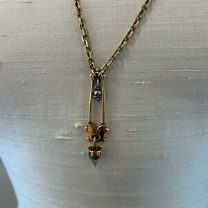 Alexander McQueen Gold and Silver spiked Pendant Necklace